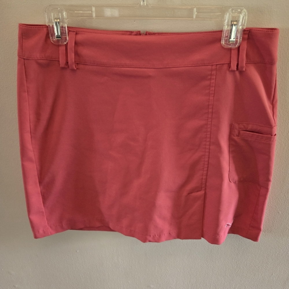 Puma Skort Womens Size 6 Coral Salmon Sporty Lifestyle Golf Tennis Pockets